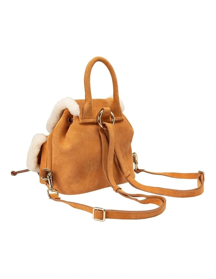 Excursion Shearling Backpack in Chestnut image 2
