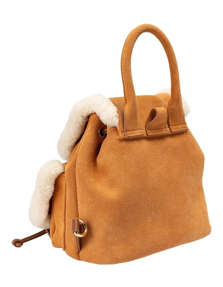 Excursion Shearling Backpack in Chestnut image 3