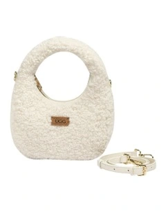 Momo Shearling Shoulder Bag in Natural