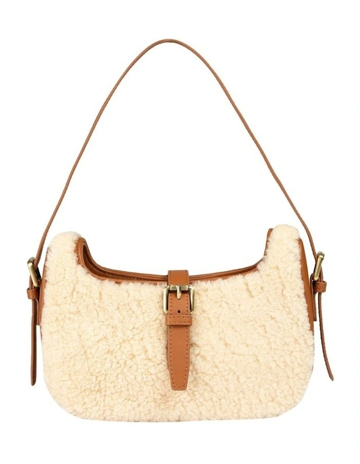 Fluffy Shoulder Bag in Natural image 1