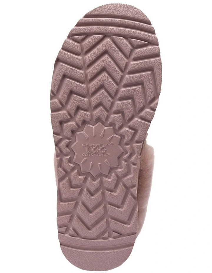 Platform Eskimo Collar Boots in Dusty Pink image 7