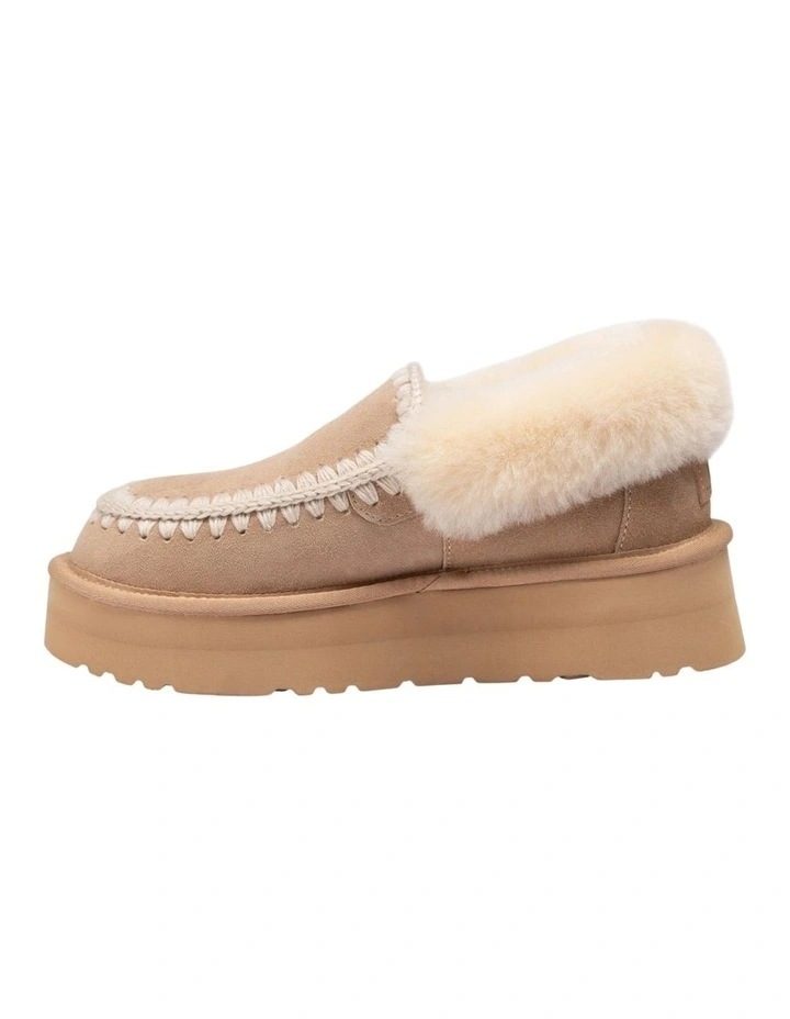 Platform Eskimo Collar Boots in Sand image 5