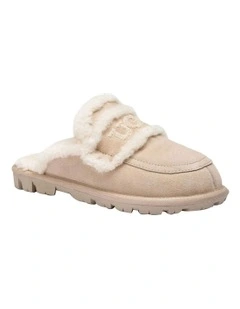 Violet Shearling Slipper in Beige