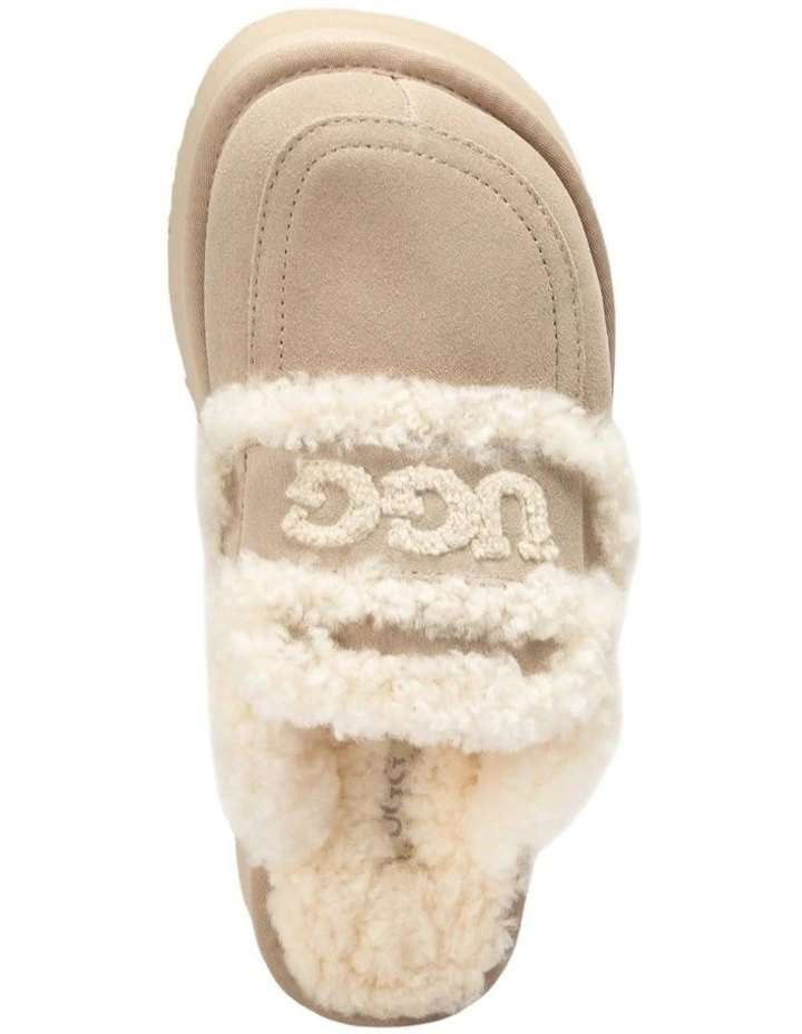 Violet Shearling Platform Slipper in Beige image 6