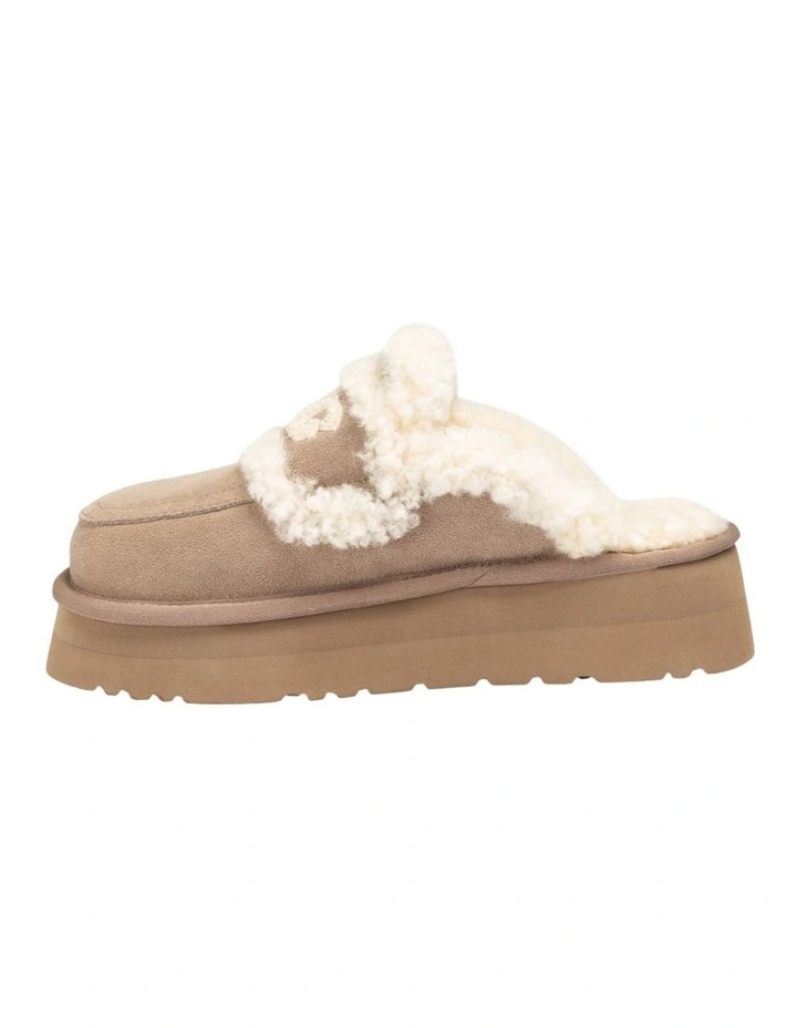 Violet Shearling Platform Slipper in Brown image 5