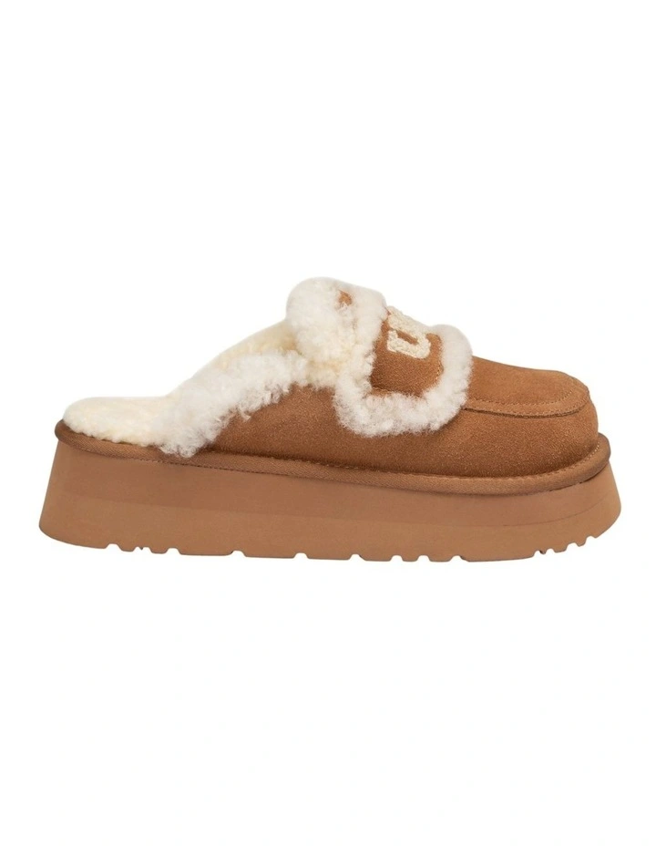Violet Shearling Platform Slipper in Chestnut image 3