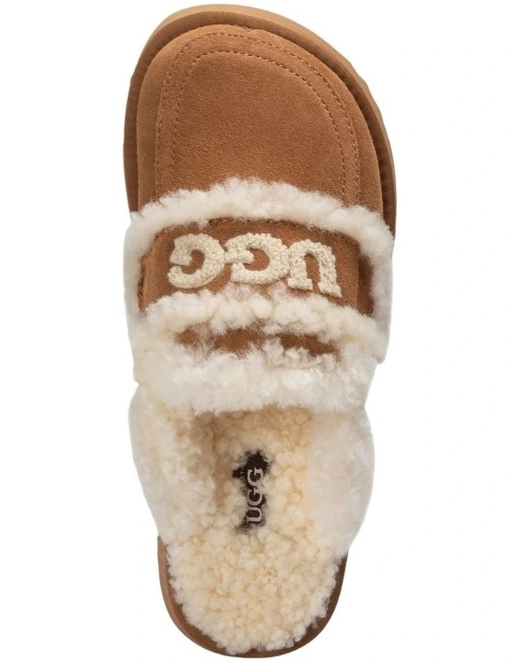 Violet Shearling Platform Slipper in Chestnut image 6
