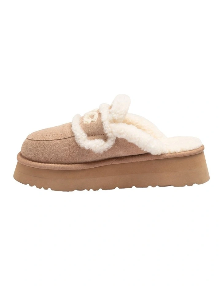 Violet Shearling Platform Slipper in Bronze Natural image 5