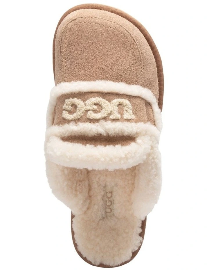 Violet Shearling Platform Slipper in Bronze Natural image 6