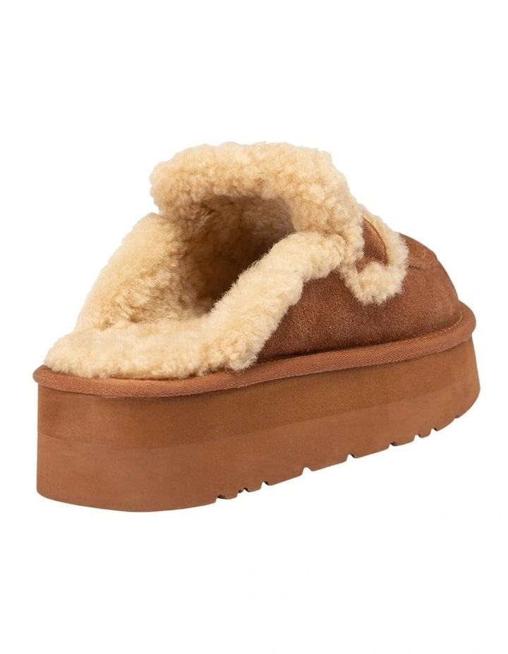 Ugg Violet Shearling Platform Slipper in Caramel image 4