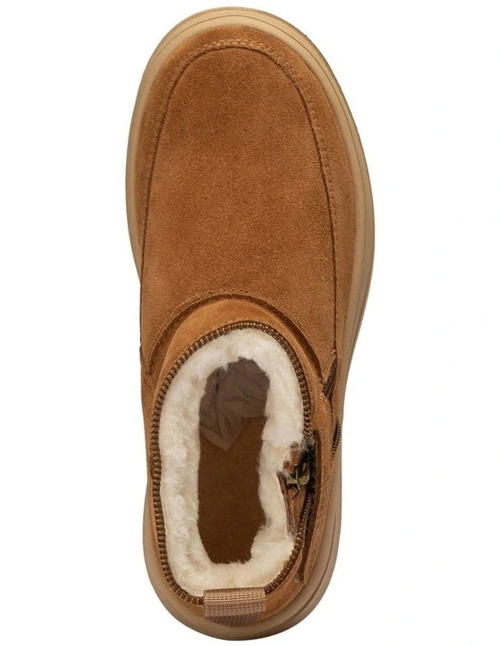 Tag Zipper Ankle Boots in Chestnut image 7