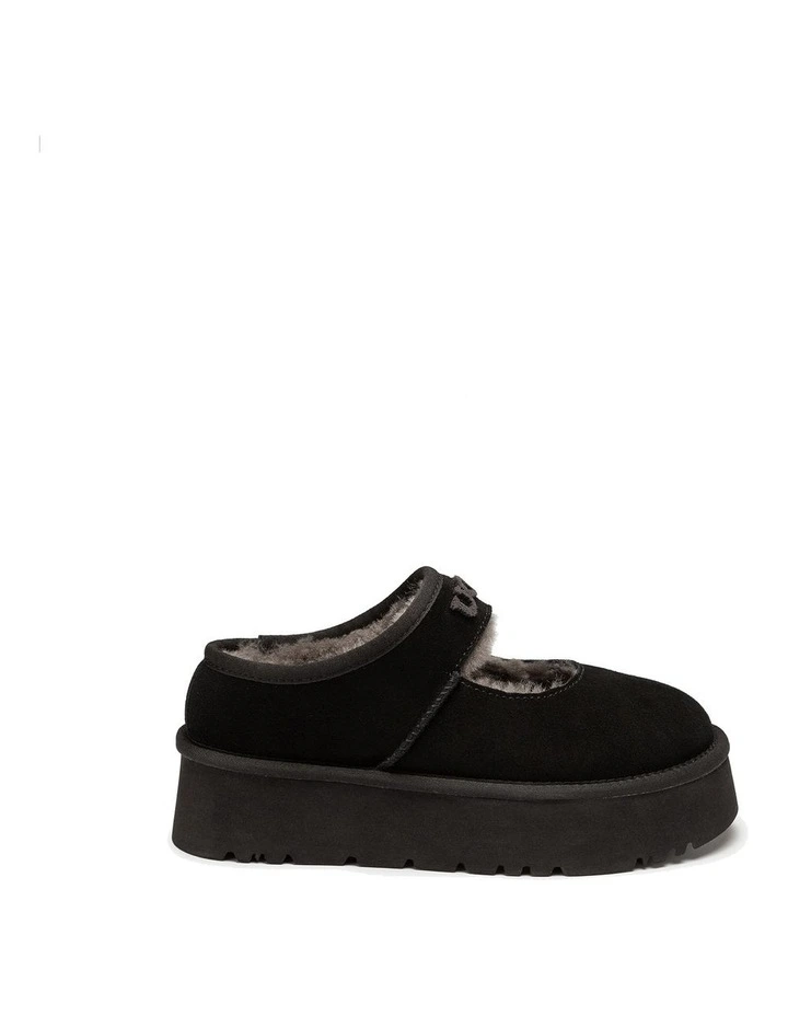 Mary Jane Emb Logo Platform in Black image 4