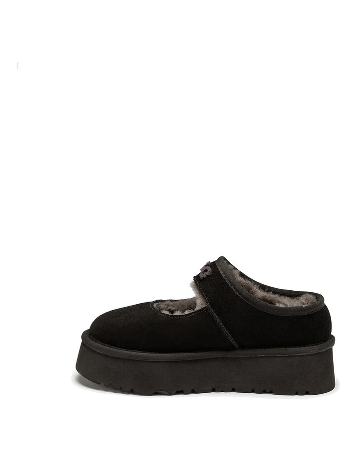 Mary Jane Emb Logo Platform in Black image 6