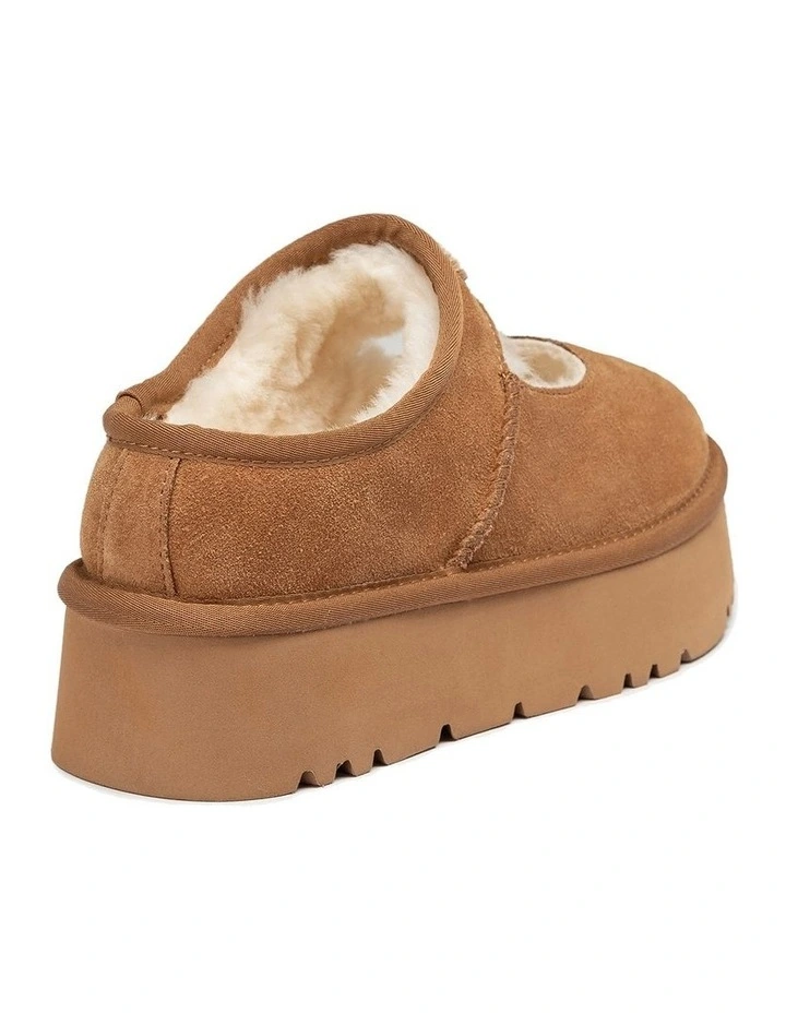 Mary Jane Emb Logo Platform in Chestnut image 5