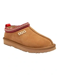Sydney Emb Logo Slipper in Chestnut Red