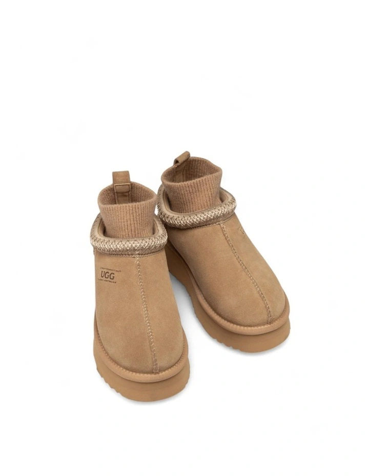 Sydney Knit Platform Slipper in Sandcastle image 3