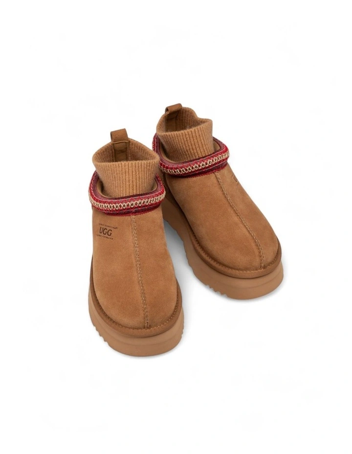 Sydney Knit Platform Slipper in Chestnut image 3