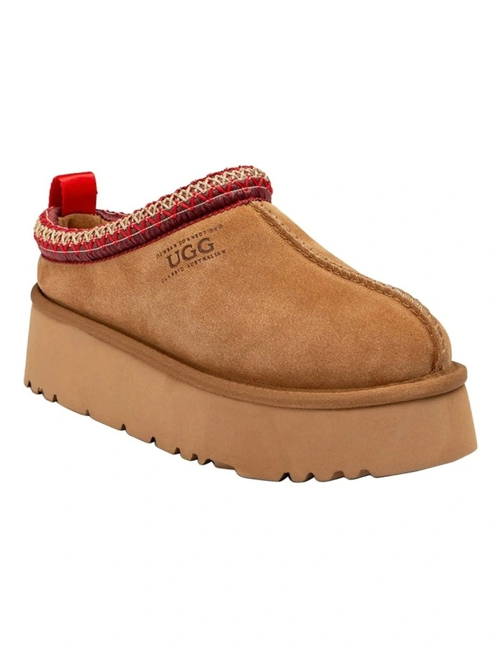 Sydney Spring Platform Slipper in Chestnut image 1