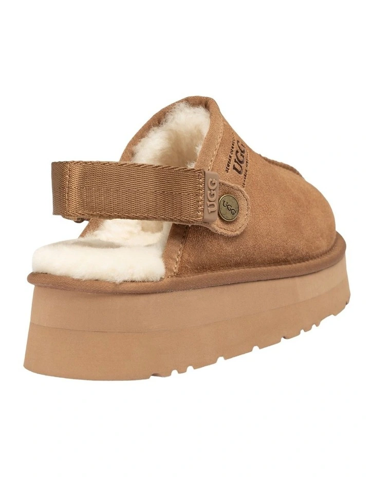 Oz Platform Shearling Clog in Chestnut image 4