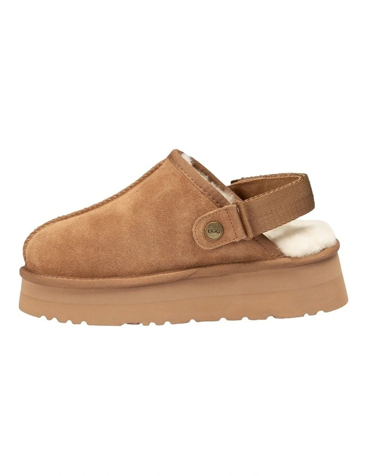 Oz Platform Shearling Clog in Chestnut image 5