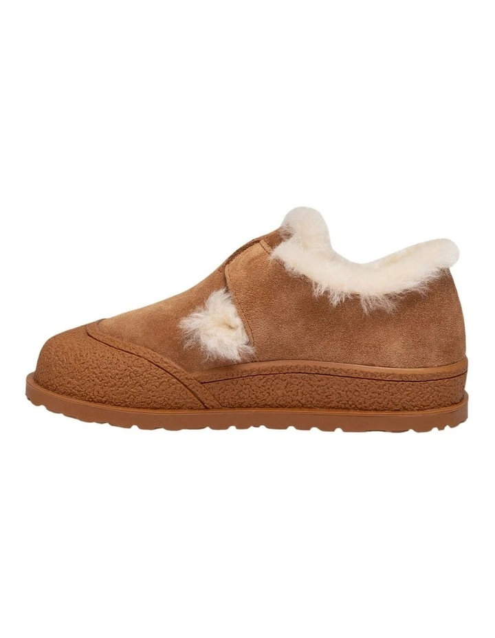 Kids Shearling Mary Janes in Chestnut image 5