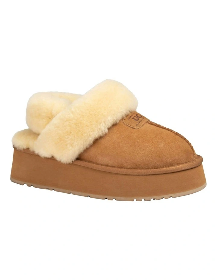 Coquette Platform Slipper in Chestnut image 1