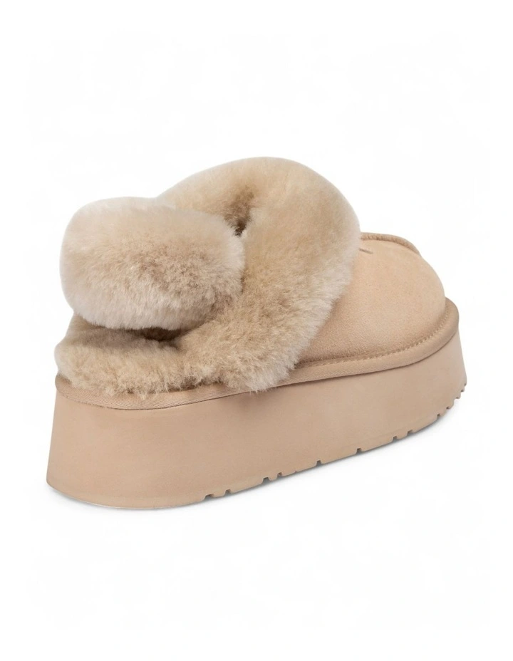 Coquette Platform Slipper in Beige image 3