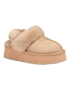Coquette Platform Slipper in Bronze