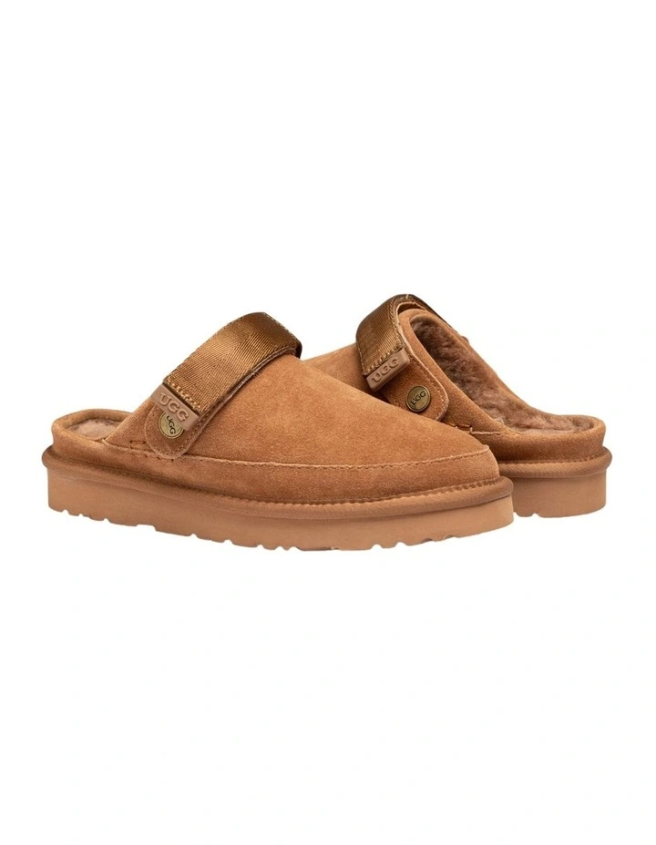 Oz Shearling Clog in Chestnut image 2
