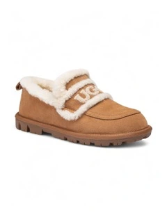 Violet Shearling Loafer in Chestnut