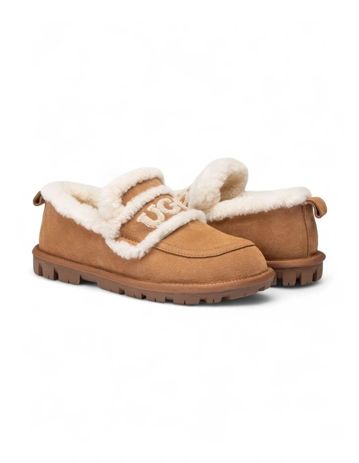 Violet Shearling Loafer in Chestnut image 2