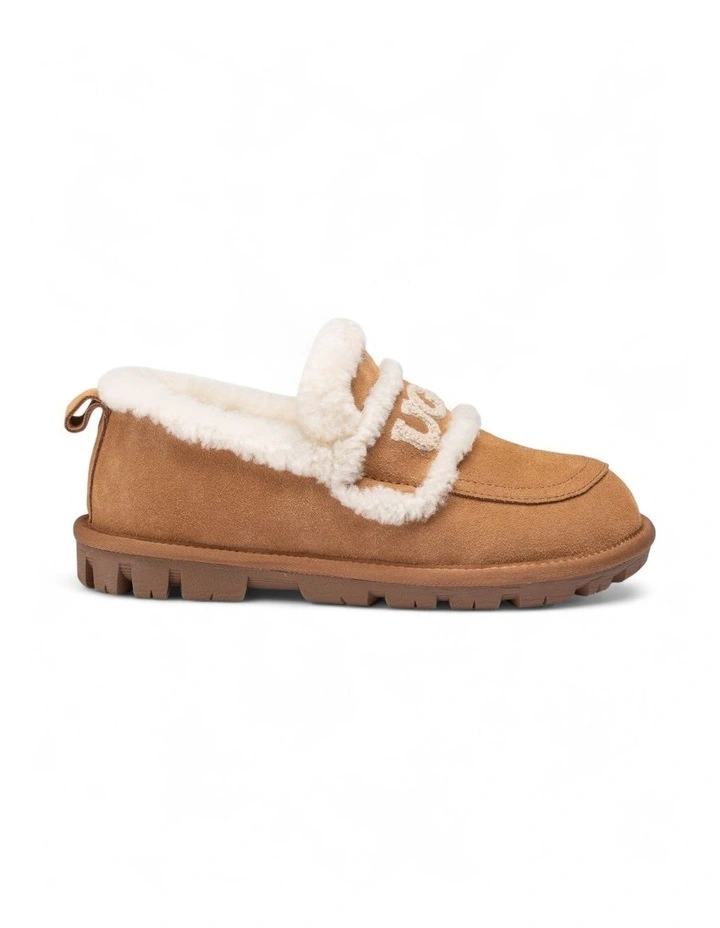 Violet Shearling Loafer in Chestnut image 3