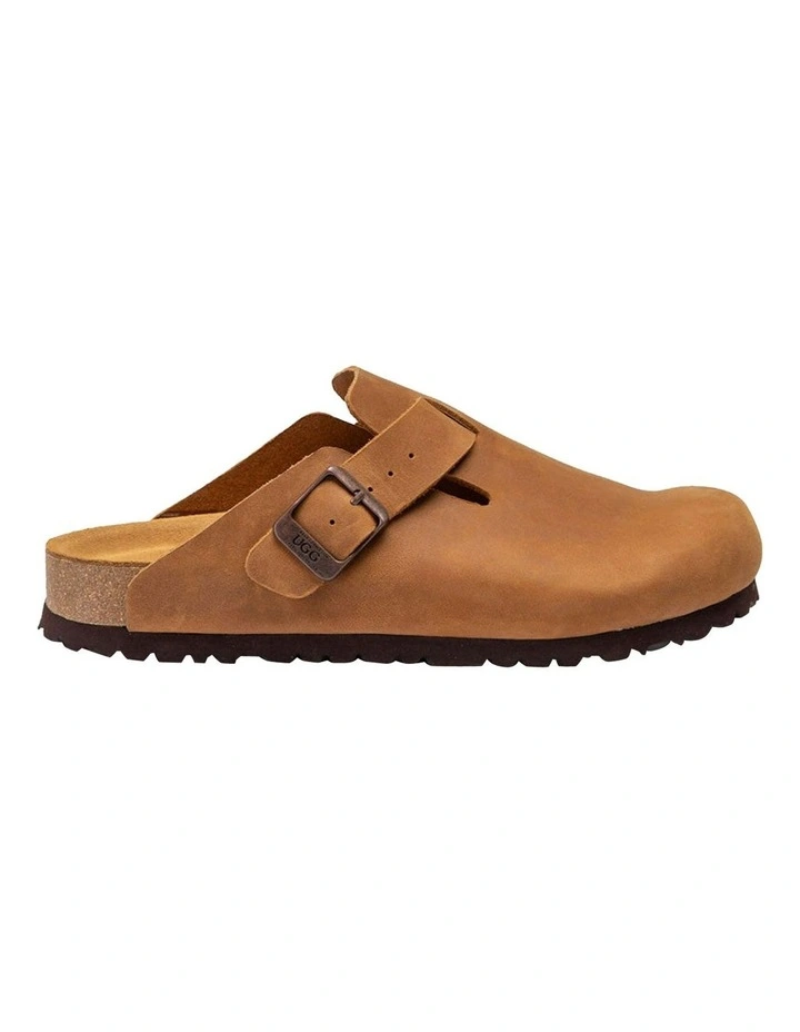 Aussie Leather Footbed Mens Sandals in Tan image 1