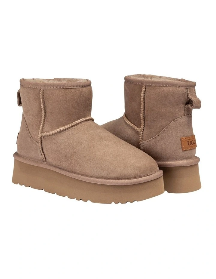 Classic Platform Mini Boots in Brown image 2