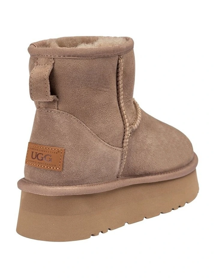 Classic Platform Mini Boots in Brown image 4