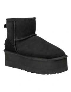 Classic Platform Mini Boots 5cm in Black
