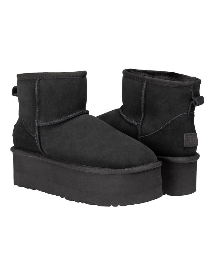 Classic Platform Mini Boots 5cm in Black image 2