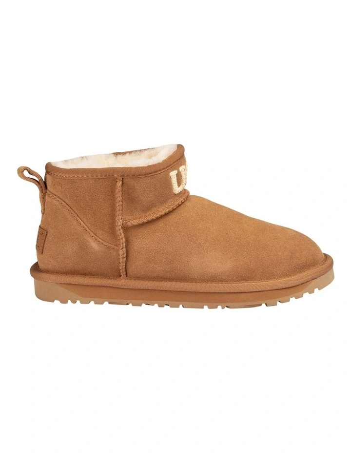 Classic Knit Logo Ultra Mini Boots in Chestnut image 3