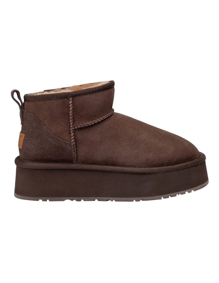 Classic Platform Ultra Mini Boots in Chocolate image 3