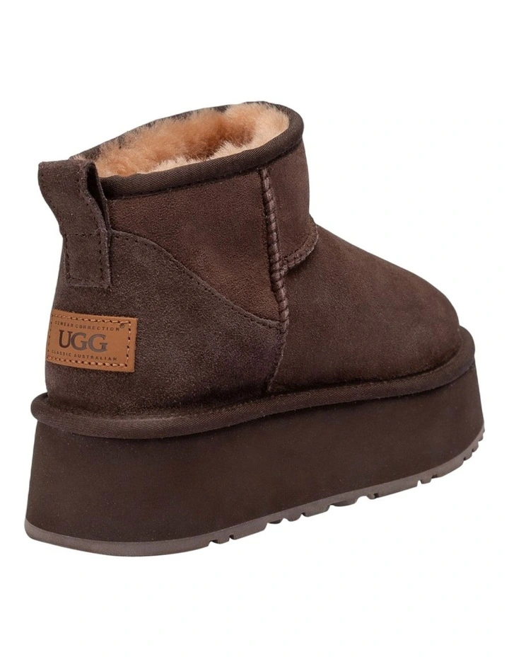 Classic Platform Ultra Mini Boots in Chocolate image 4