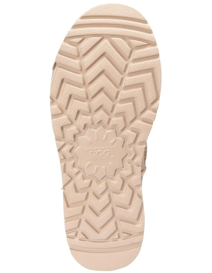 Classic Platform Ultra Mini Boots in Beige image 6