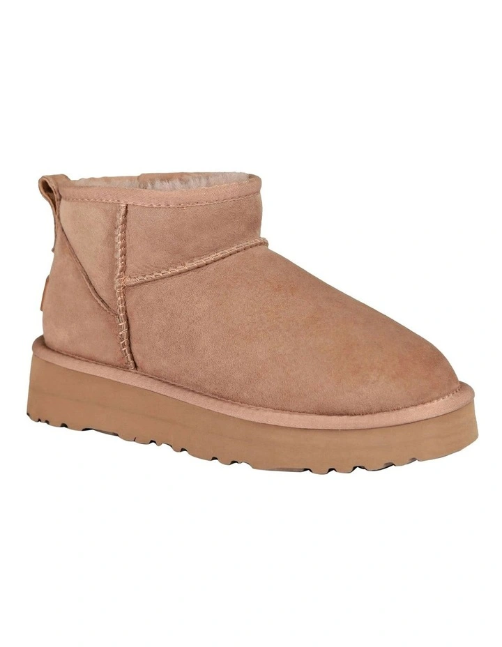 Classic Platform Ultra Mini Boots in Brown image 1