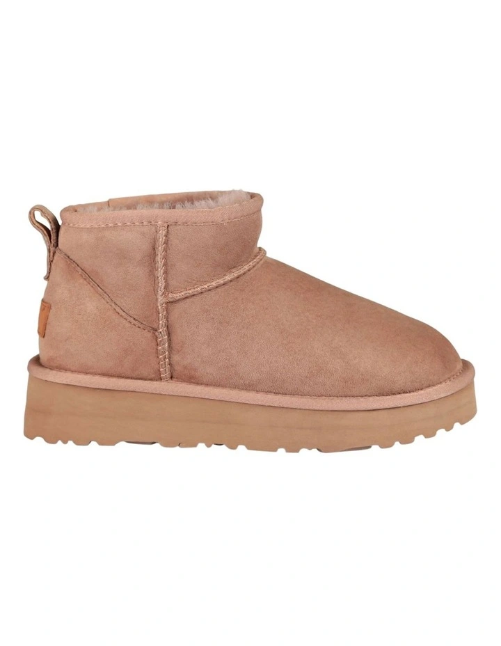 Classic Platform Ultra Mini Boots in Brown image 2