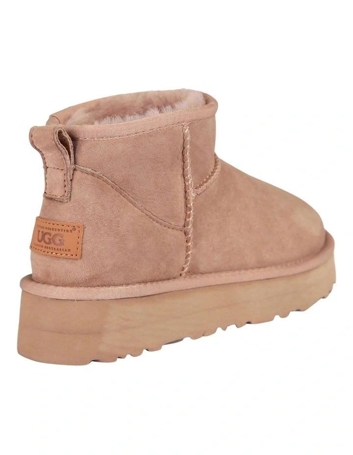 Classic Platform Ultra Mini Boots in Brown image 3
