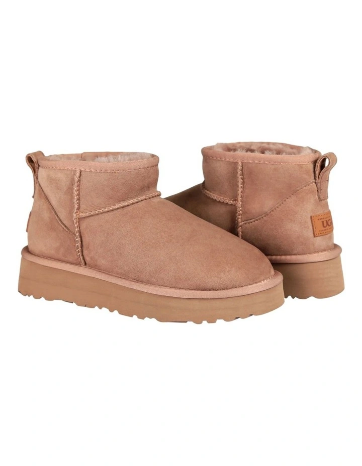 Classic Platform Ultra Mini Boots in Brown image 7