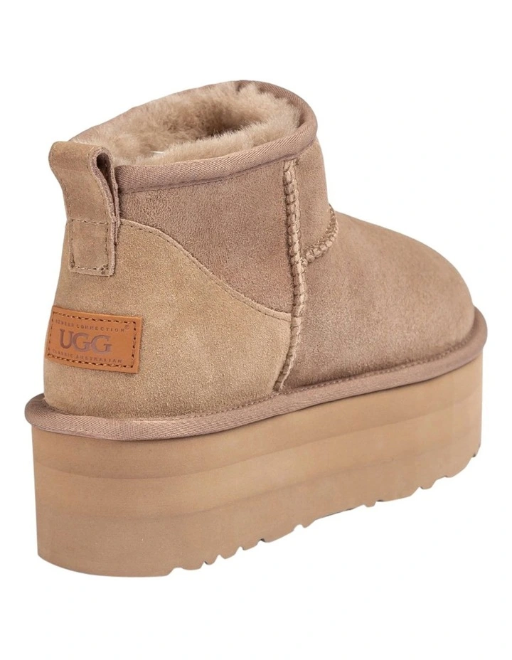 Classic Platform Ultra Mini Boots 5cm in Brown image 3