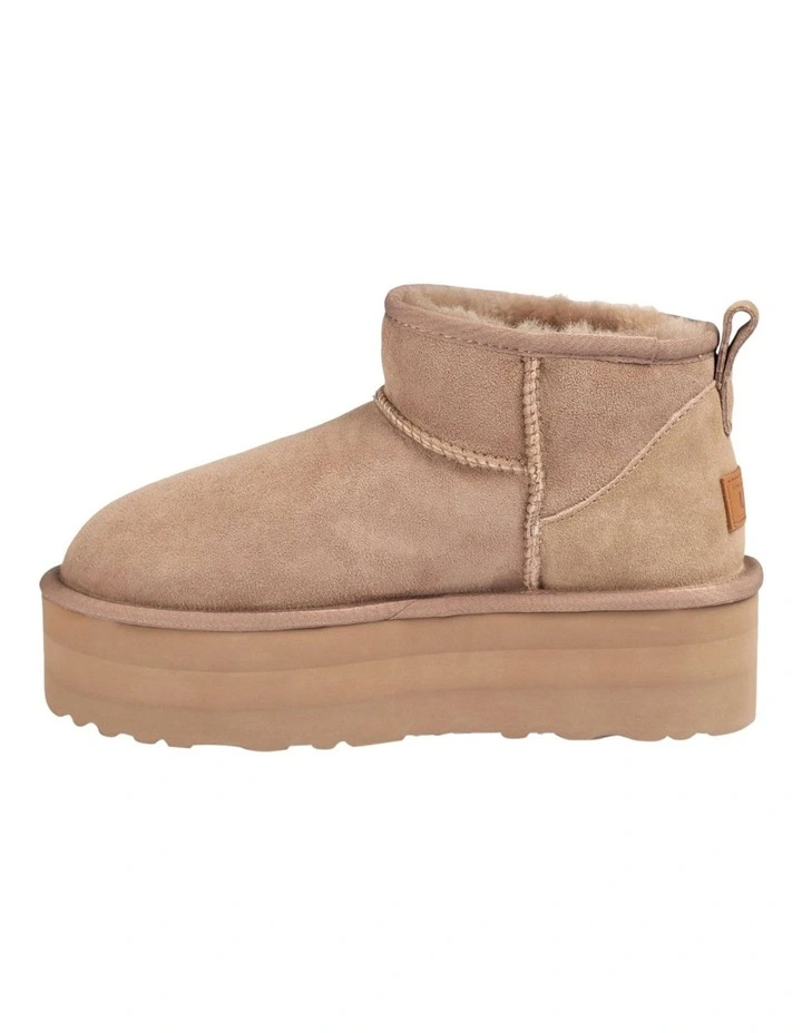 Classic Platform Ultra Mini Boots 5cm in Brown image 4