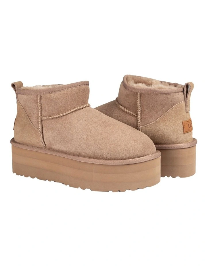 Classic Platform Ultra Mini Boots 5cm in Brown image 7