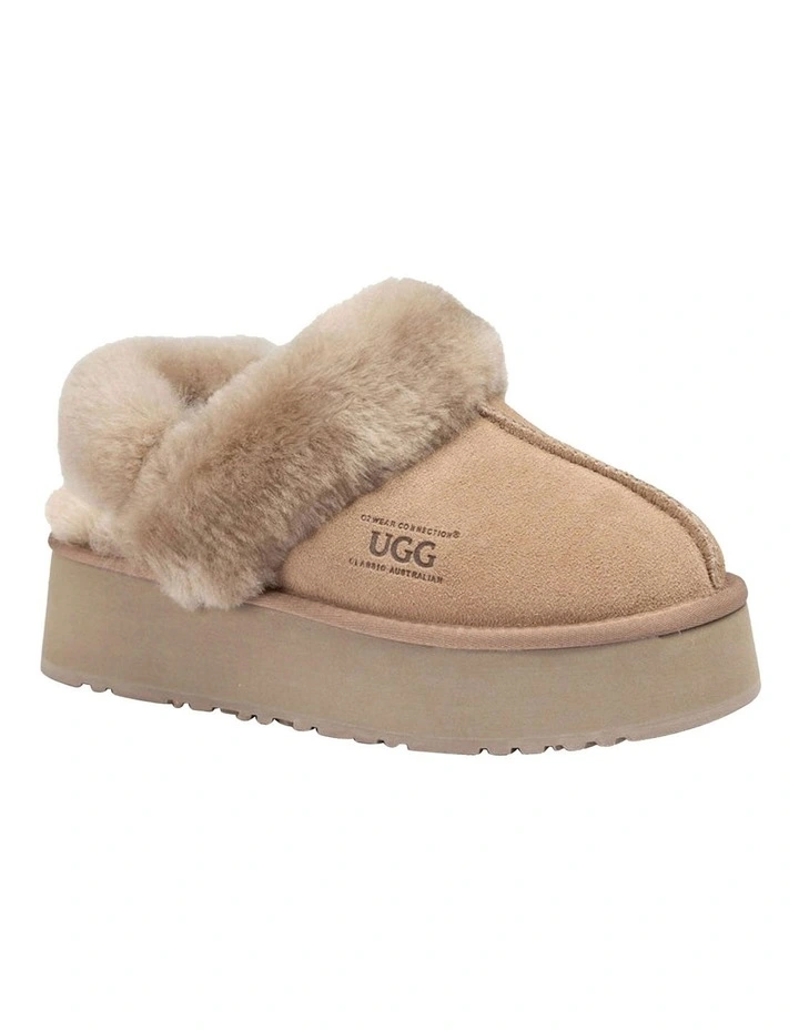 Platform Slipper 4.5cm in Brown image 1