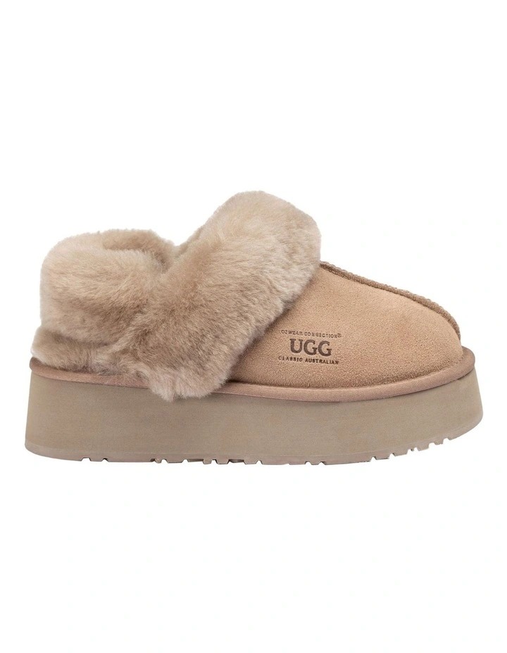 Platform Slipper 4.5cm in Brown image 4